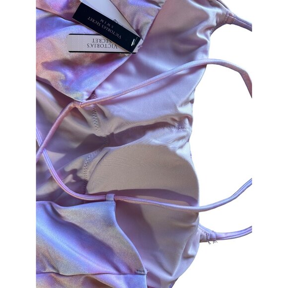 Victoria's Secret Shimmery Pink Tie-Dye One Piece Swimsuit L NWT - Picture 10 of 11